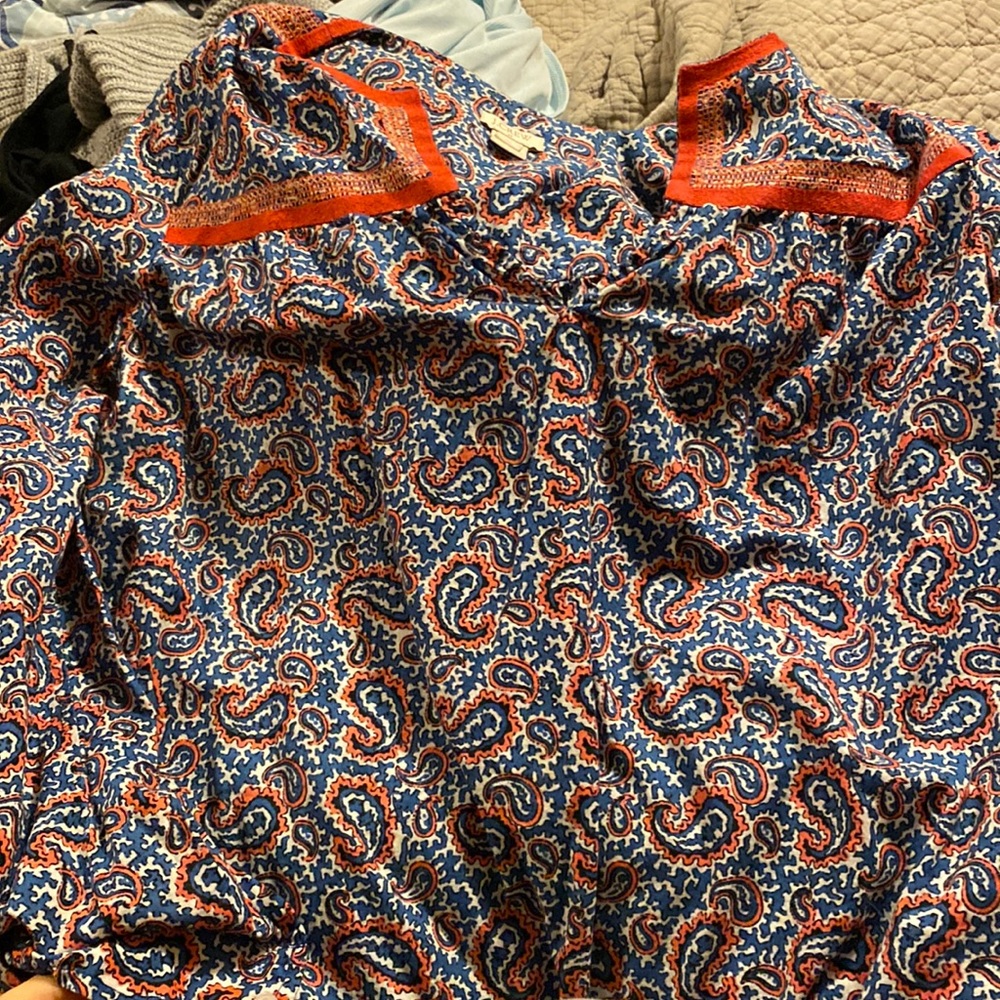Paisley long sleeve w embroidery